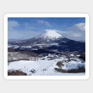 Niseko Ski Painting Sticker